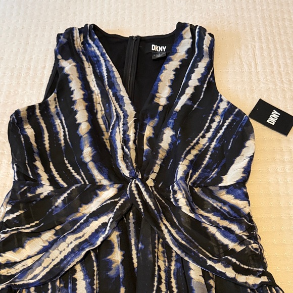 DKNY By Donna Karan - Watercolor Navy & Cream Sz 12 Gorgeous - Picture 7 of 9